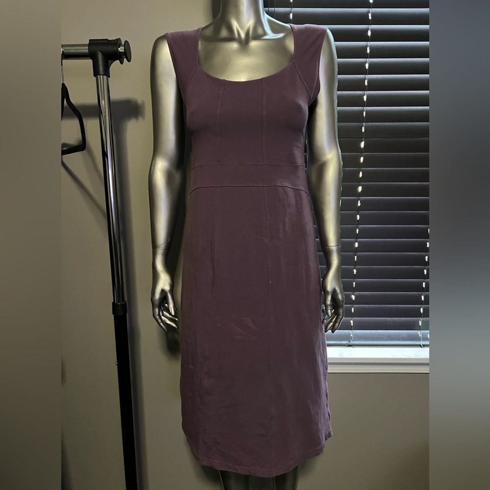 Athleta‎ Purple Sporty Dress Cotton Cap Sleeve Shelf Bra